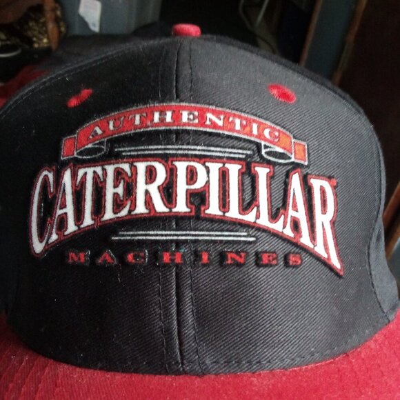 Deadstock Vintage CAT Caterpillar Authentic Machines Snap Hat Cap - Picture 2 of 8